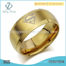 Wholesale stainless steel gold rings for women,superman rings for sale